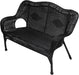 Wicker Outdoor Patio Conversation Set - Black - 4Pc