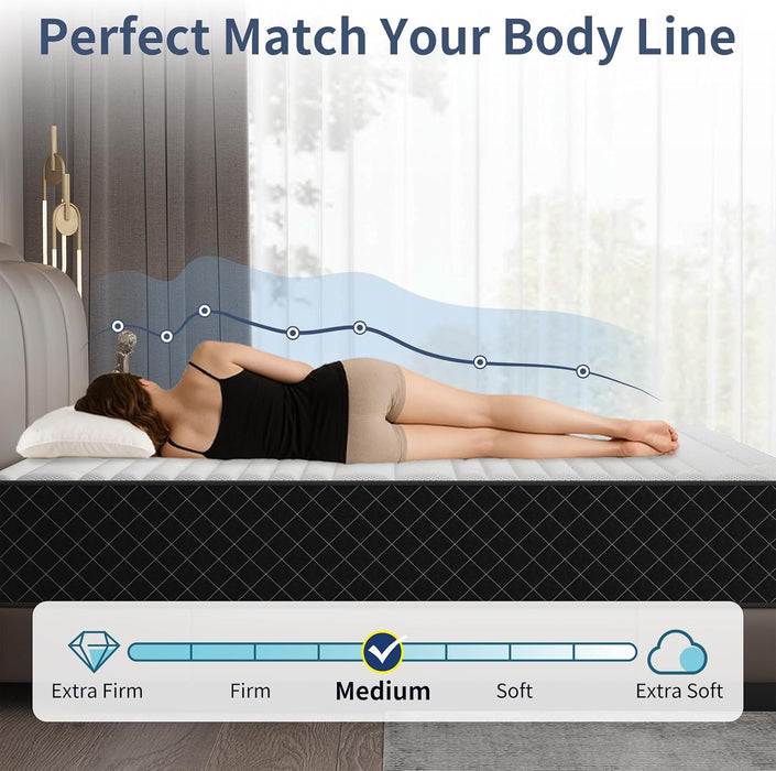 12 Inch Queen Mattress, Hybrid with Motion-Isolating Pocket Springs