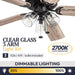 Saybrook 52 Inch Farmhouse LED Indoor Ceiling Fan with Light, Pull Chain Control, 5 Dual Finish Blades, Reversible Motor, Bronze