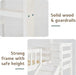 TwinOverTwin Bunk Bed Premium Solidwood White Slide