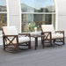 Isfried 3 Piece Metal Frame Outdoor Conversation with Thick Cushions