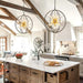 Modern Black and Gold Sputnik Chandelier for Living Room | D22" 10-Light Globe Chandelier round Hanging Chandelier for Foyer Entryway Stairway Kitchen Island