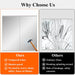 Home Gym Mirror for Wall, 55" X 16" X 2PCS Frameless Full Length Mirror