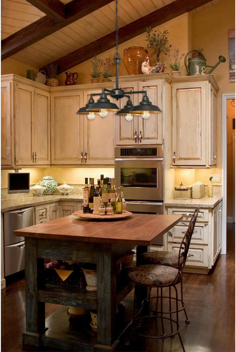 Oil Rubbed Bronze Four-Light Indoor Chandelier 16-Inch