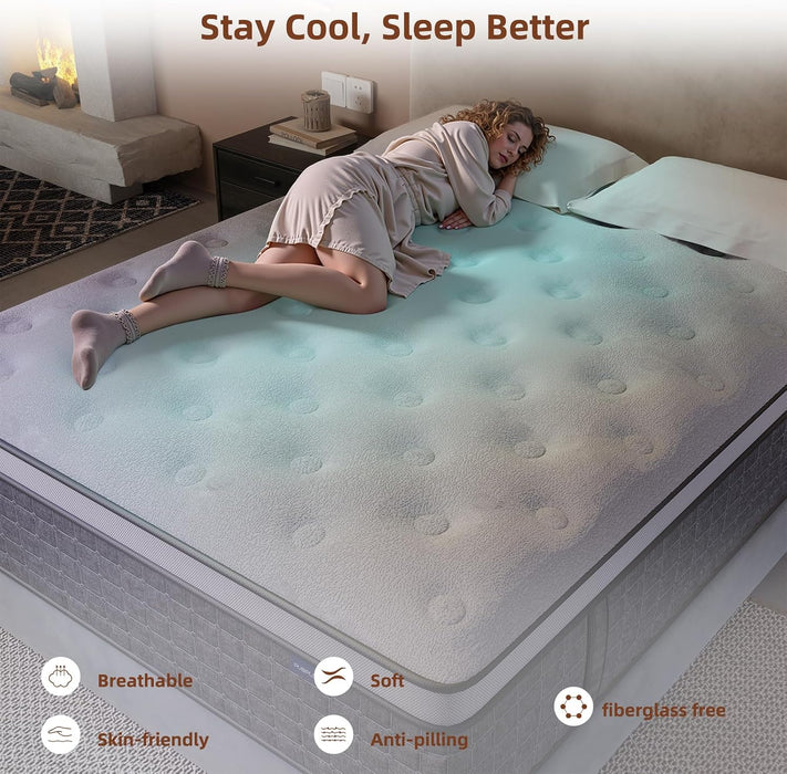 Full Size Mattress, 12 Hybrid Full Mattress in a Box, Medium Firm, Memory Foam & Pocket Springs for Pressure Relief, Motion Isolation, Certipur-Us Certified, Fiberglass Free, 365 Night Trial