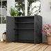 Outdoor Storage Cabinet With Doors Black 34x15x34