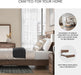 Signature Design by Ashley Hollinaze Contemporary Panel Platform Bed with LED Lighting, Foundation or Box Spring Not Needed, King, Dark Brown
