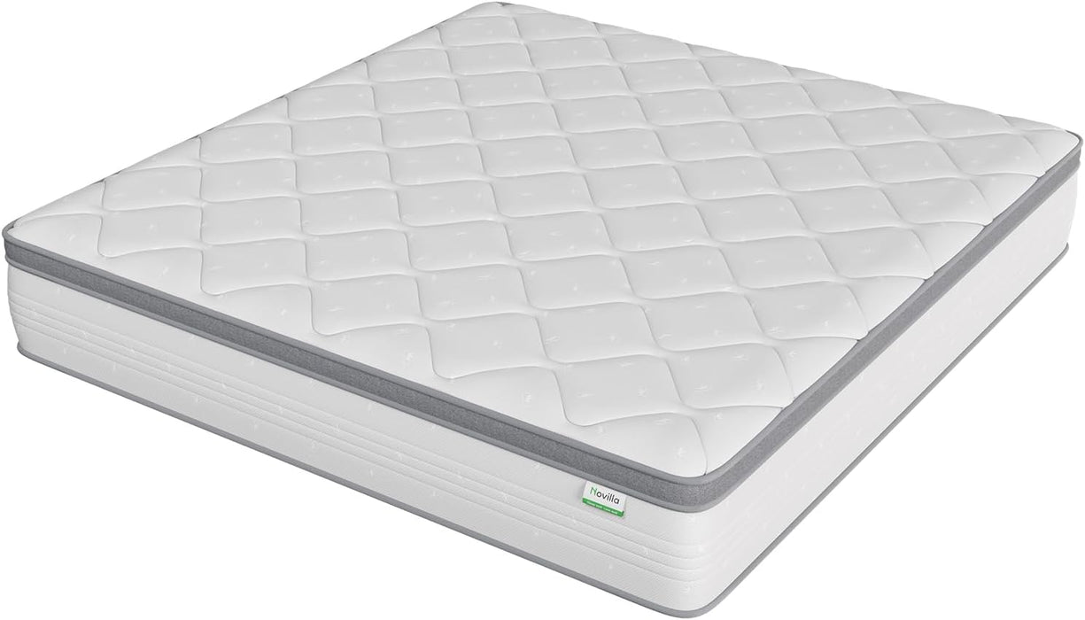 Queen Hybrid Mattress, 12 Inch, Pillow Top, Medium-Soft