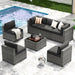 7-Piece Patio Furniture Set, Wicker Outdoor Furniture with Thick Cushions