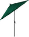 12-Year-Non-Fading, 9Ft Premium Sunbrella Patio Umbrella, Hand-Crank, Button-Tilt, Black Frame, Forest Green Fabric
