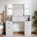 Elegant Customizable Vanity Desk With RGB Lighting