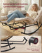 Outdoor Rocking Chair with Extendable Footrest, Removable Cushion