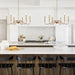 Six Light Gold Plated Chandelier IndustrialFarmhouseStyle