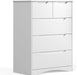 White Dresser with 5 Large Drawers