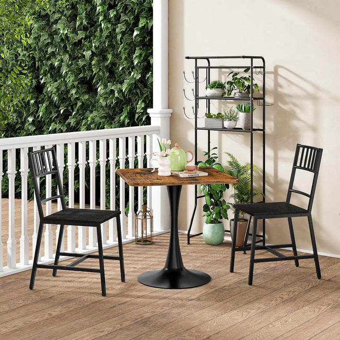 Rustic Brown TwentySevenpointSixInches Tulip Dining Table