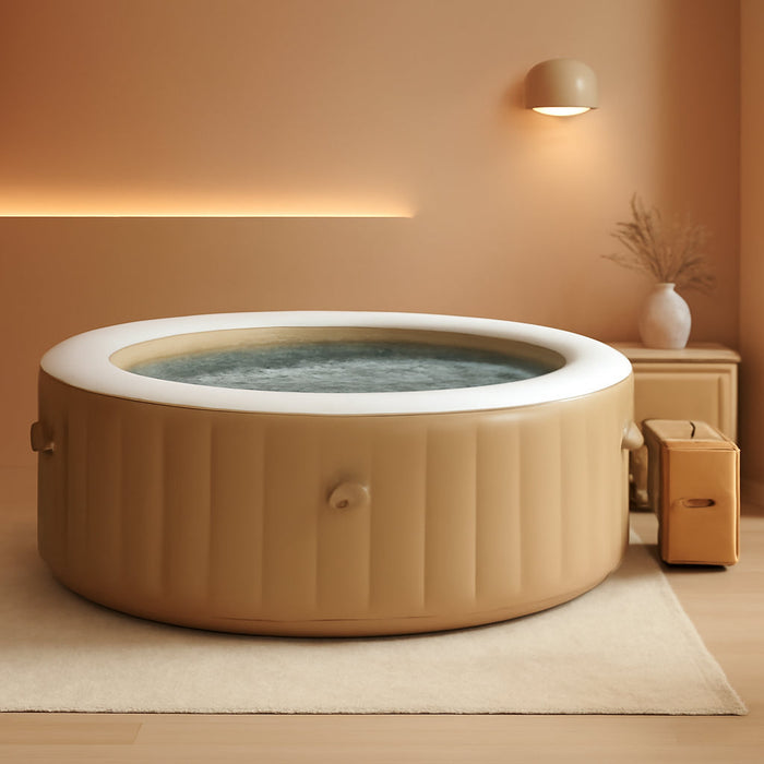 28427EP Purespa Bubble Massage Spa Set: Includes Energy Efficient Spa Cover – Push Button Control Panel – 140 Bubble Jets – 6 Person Capacity – 85" X 28"