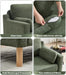 Darkgreen Linen Upholstered Mid Century Modern Sofa