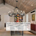 Black Wagon Wheel Chandelier 32Inch 12Light Industrial
