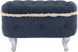 29.5" Ottoman with Storage Upholstered Foot Stools for Living Room,Bedroom,Entryway-Blue