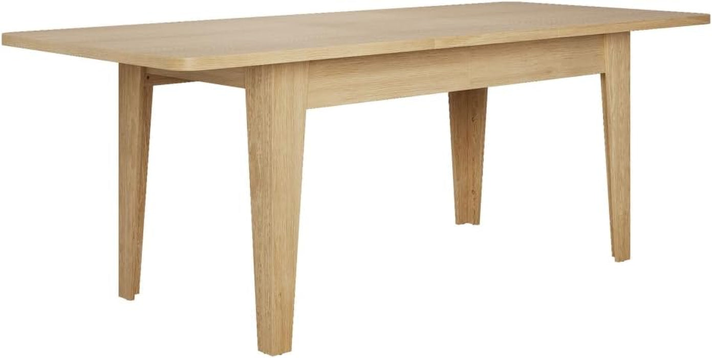 63"-83" Extendable Dining Table for 6-8 People, Natural Oak