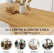 Modern Dining Table, 46'' Oak Table | Rectangular Kitchen Table with Oak Finish, Compact Dining Room Table for 4, Sturdy Construction for Home, Apartment