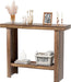 Farmhouse Wood Entryway Table Narrow Console Tables with Storage behind the Couch Sofa, Entrance Side Table for Hallway, Living Room, Foyer, Rustic Brown