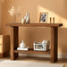 Farmhouse Wood Entryway Table Narrow Console Tables with Storage behind the Couch Sofa, Entrance Side Table for Hallway, Living Room, Foyer, Rustic Brown