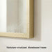 55"X30" Gold Landscape Bathroom Mirror for Double Vanity, Shatterproof Tempered Glass, Narrow Metal Frame, Ultra-Flush Wall-Mounted