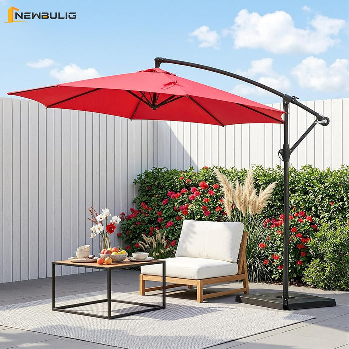 10FT Patio Umbrella, Cantilever Umbrella, UV Protection