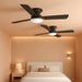 2 Pack Ceiling Fans with Lights, 42 Inch Low Profile Ceiling Fan with Light and Remote Control, Flush Mount, Reversible, 3CCT, Dimmable, Noiseless, Black Ceiling Fan for Bedroom, Indoor/Outdoor