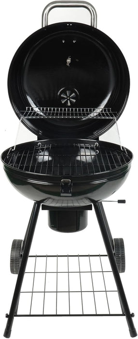 Grill Boss Charcoal Kettle Grill with Large 22-Inch Cooking Area - Includes Warming Rack, Bottom Storage Shelf, Ash Catcher & Wheels for Outdoor BBQ, Tailgating, Camping & Backyard Grilling
