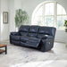 Leesworth Modern Power Reclining Sofa with USB Charging Ports, Blue