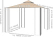 10' X 10' Patio Gazebo with Corner Shelves, Outdoor Gazebo Canopy Shelter with Netting, and Vented Roof, for Garden, Lawn, Backyard and Deck