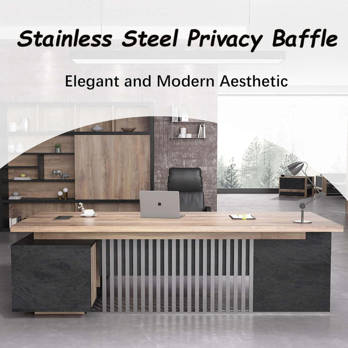 Spacious Executive Desk With Ample Storage Drawers