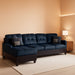 2 Pieces Sectional Sofa Sets, L-Shape Sofa Microfiber Couch Living Room Sofa Set with Chaise Using for Living Room Furniture(A-Midnight Blue, Left Hand Facing)