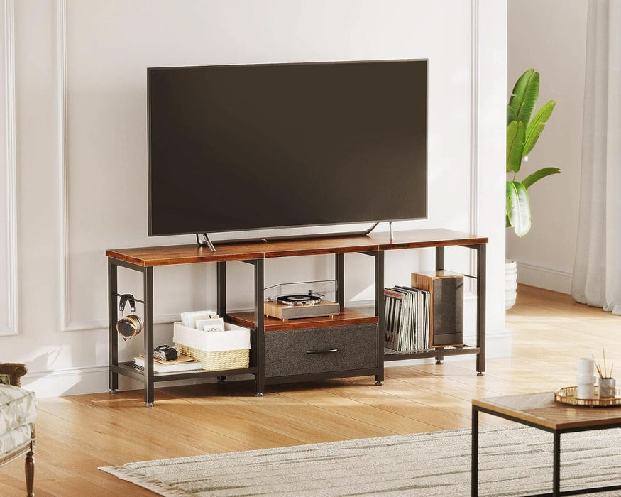 47 Inch Black TV Stand With Storage Unit — ShipItFurniture