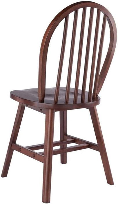 Windsor 2-Piece Chair Set, Solid Wood, Walnut Finish