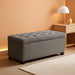 47.2" Ottoman with Storage, Storage Ottoman Bench with Safety Hinge,Tufted End of Bed Bench, Upholstered Entryway Bench for Bedroom, Living Room & Window (Lightgrey-Upgraded Version)