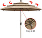 USA 10-Year-Non-Fading 9Ft 3-Tier Market Patio Umbrella, Commercial Grade Outdoor Table Umbrella with Crank Open, Windproof & UPF 50+ UV Protection, Heavy Duty Ventilation for Garden, Deck, Pool, Backyard, Beach & Bistro, Heather Beige