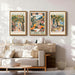 Triptych Dolce Far Niente Framed Cnavas Wall Art 20X30 Inches X3 | Wooden Frame, Uv-Resistant Ink, Giclée Printing Process, Pre-Installed Hooks Make It Easy to Hang Home or Office Wall Decor