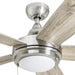 Ceiling Fans Ventnor, 52 Inch Modern Farmhouse Indoor LED Ceiling Fan with Light, Pull Chain, Three Mounting Options, Dual Finish Blades, Reversible Motor - 50606-01 (Brushed Nickel)