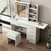 White Makeup Vanity Desk With Customizable Lighting