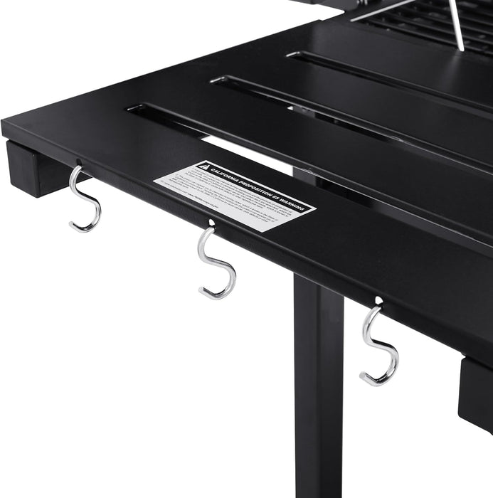 CD2030AN 30-Inch Charcoal Grill, Deluxe BBQ Smoker Picnic Camping Patio Backyard Cooking, Black, Large