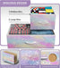 Dresser with 9 Drawers - Furniture Storage Chest for Kid’S, Teens, Bedroom, Nursery, Playroom, Clothes, Toys - Steel Frame, Wood Top, Fabric Bins (Tie-Dye)
