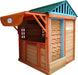 Outdoor Wood 4-In-1 Game House for All Kids, Boys and Girls Ages 3+, Garden Playhouse with Different Games on Every Surface