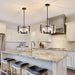 Black Drum Glass Chandelier With Crystal Ripple Shade