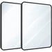 Set of Two Black Bathroom Mirrors - 24 X 36 Inch, Metal Frame Rectangle Mirror, Contemporary Farmhouse Vanity Mirror, Wall Mounted