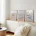 Beach Wall Art Decor Coastal Wall Art Pictures Ocean Canvas Wall Art Beige Beachy Wall Decor Boho Beach Prints Ocean Painting Coastal Artwork for Bedroom Living Room 16X24 Inch Wood Framed Set of 3