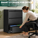 3 Drawer Lateral File Cabinet with Lock, File Cabinet for Home Office,Black