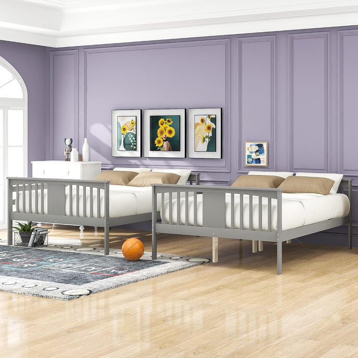 CharcoalGrey Full Over Full Bunk Bed Interchangeable